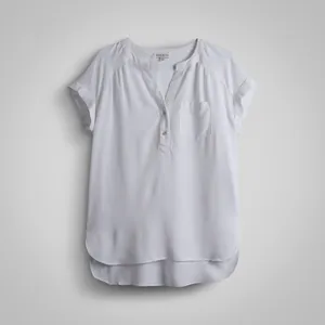 بلوز آستین کوتاه یقه گرد زنانه رز اولیو مدل 151