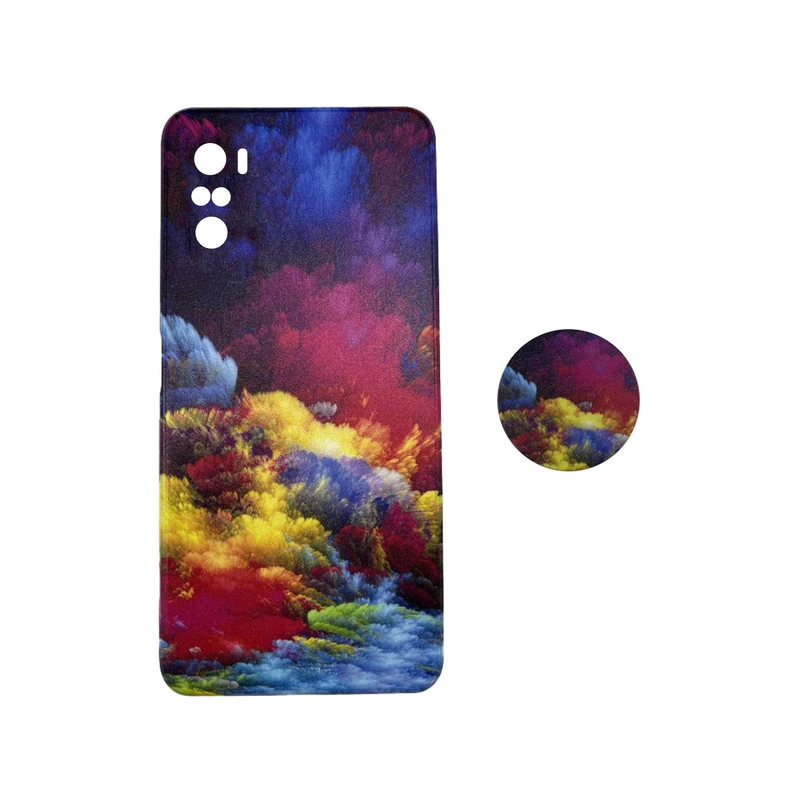 کاور مدل سیلیکونی مناسب برای گوشی موبایل شیائومی Redmi poco F3 به همراه پاپ سوکت