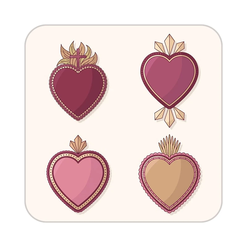 زیر لیوانی کاکتی طرح عاشقانه مدل mp40027