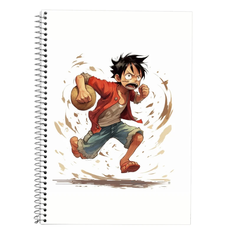 دفتر زبان 50 برگ مدوپد مدل دوخط طرح وان پیس One Piece کد DF10696