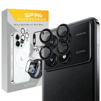 محافظ لنز دوربین اسپریگ مدل Ring Metal مناسب برای گوشی موبایل شیائومی Poco X6 Pro
