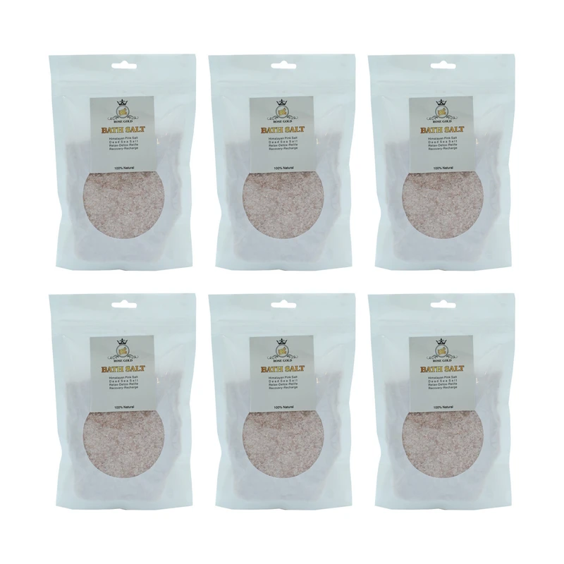 نمک حمام رزگلد مدل هیمالیا وزن 250 گرم بسته 6 عددی