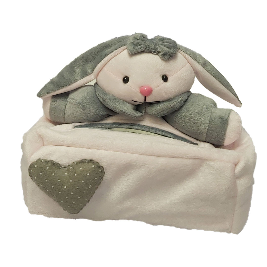 ست سطل و جادستمال کاغذی اتاق کودک  مدل خرگوش