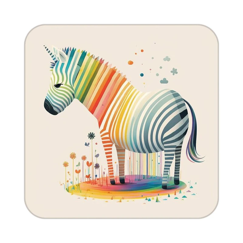 زیر لیوانی کاکتی طرح حیوانات رنگی مدل mp27127