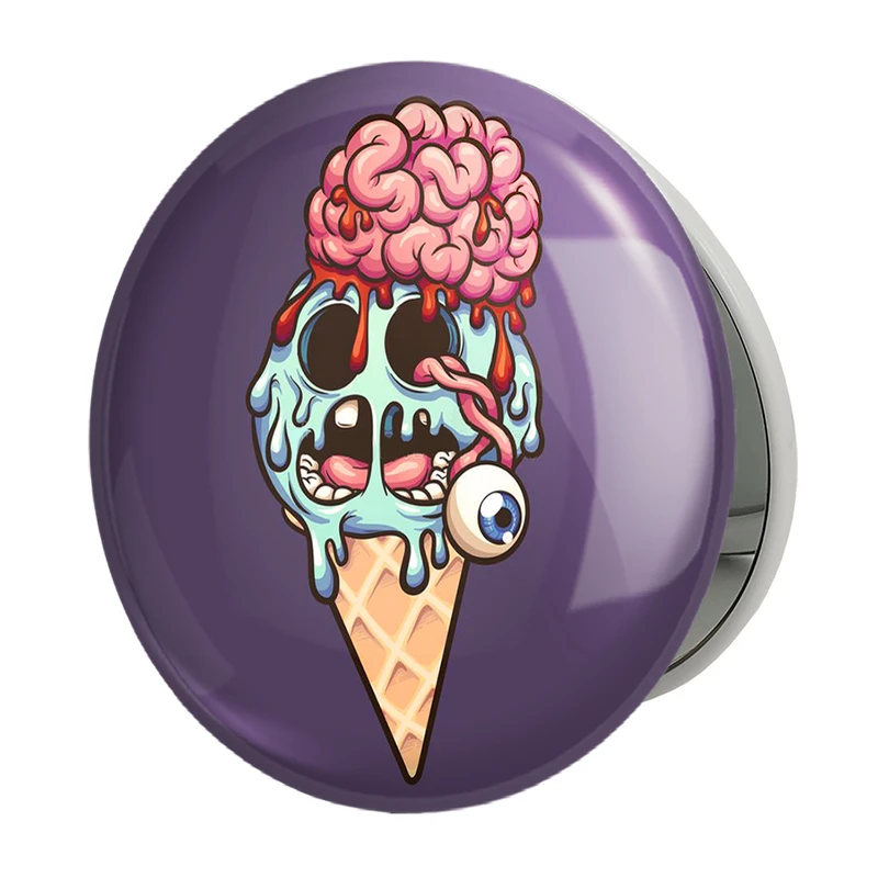 آینه جیبی خندالو طرح ترسناک  مدل تاشو کد 1538 