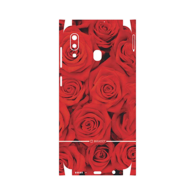 برچسب پوششی ماهوت مدل Full skin-Red-Flower مناسب برای گوشی موبایل سامسونگ Galaxy A30