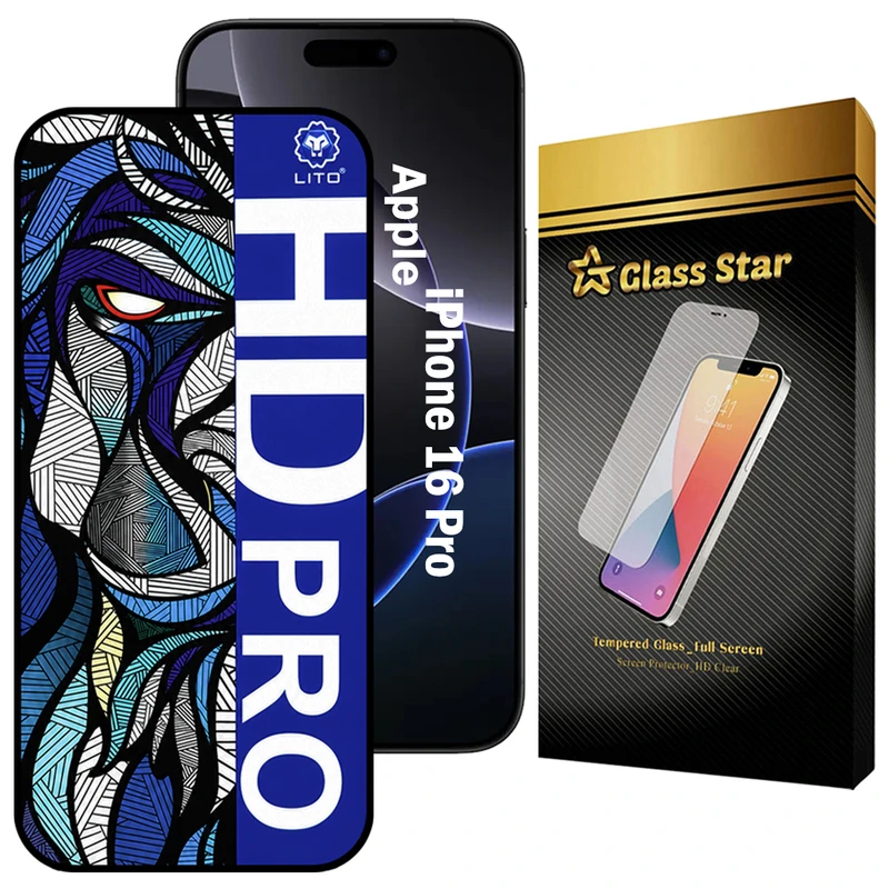 محافظ صفحه نمایش گلس استار مدل LITOHDG مناسب برای گوشی موبایل اپل iPhone 16 Pro