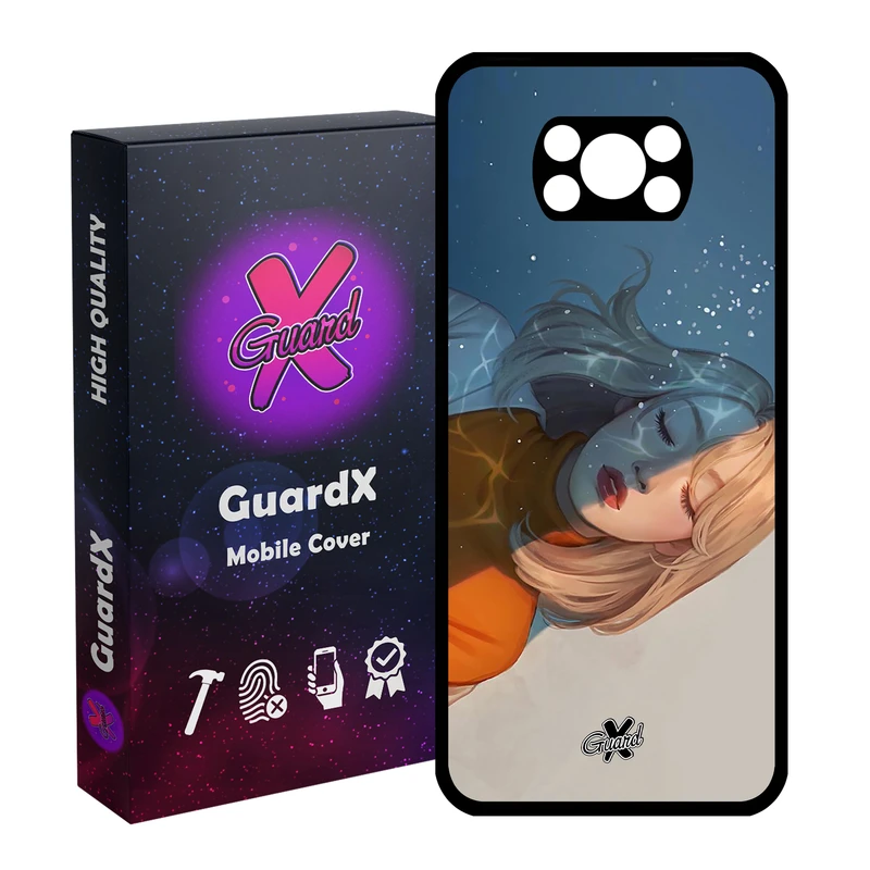 کاور گارد ایکس طرح Girl مدل Glass10013 مناسب برای گوشی موبایل شیائومی Poco X3 / Poco X3 NFC