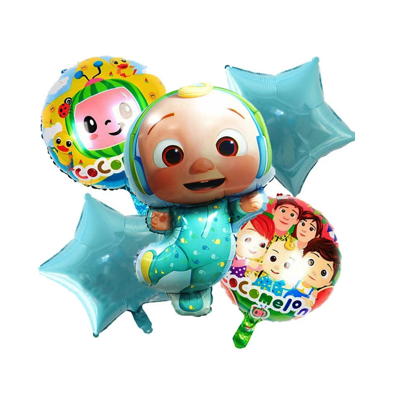 بادکنک فویلی سورتک مدل کوکوملون کد ST0548 بسته 5 عددی