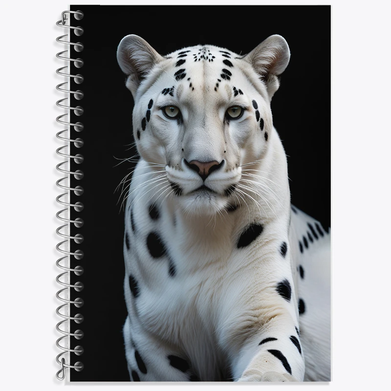 دفتر زبان 50 برگ خندالو مدل دو خط طرح پلنگ کد F5883