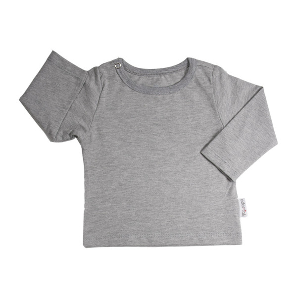 تی شرت آستین بلند نوزادی آدمک مدل 021 کد 147968 رنگ طوسی