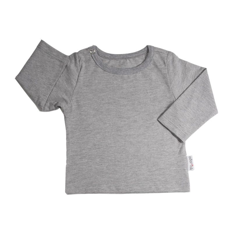 تی شرت آستین بلند نوزادی آدمک مدل 021 کد 147968 رنگ طوسی -  - 1