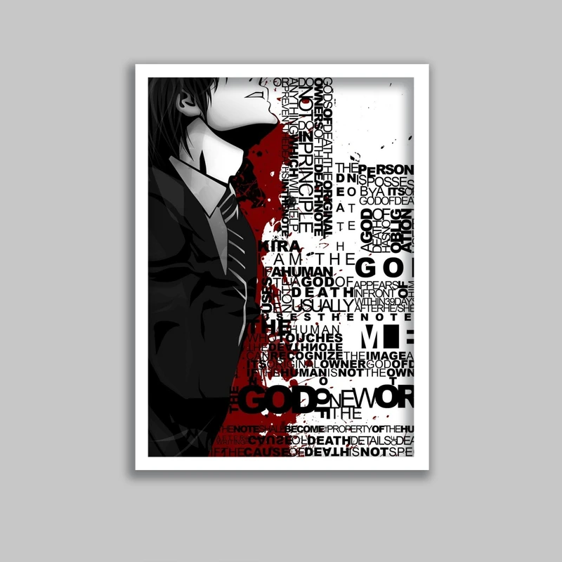 تابلو مدل انیمه دفترچه مرگ Death Note کد LA-G10539