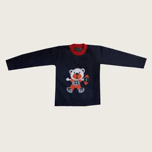 تی شرت آستین بلند دخترانه مدل خرسی