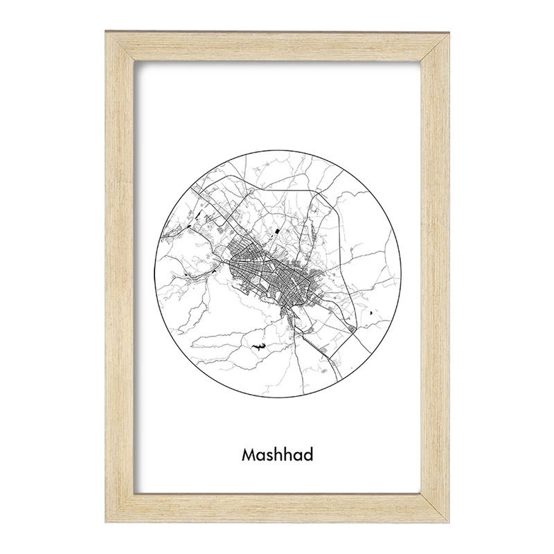 تابلو خندالو مدل نقشه شهر مشهد کد F1712