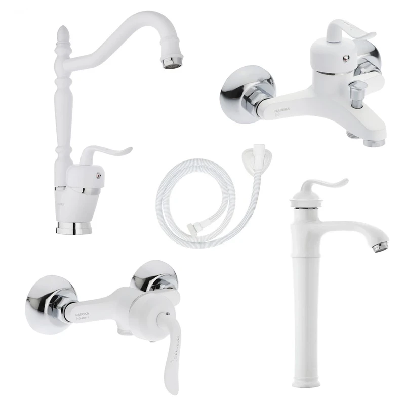 ست شیرآلات نایریکا مدل  قاجاری کد B-W02 پایه بلند مجموعه 5 عددی