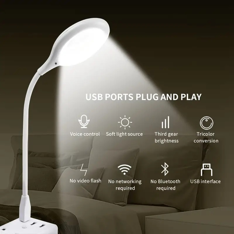 چراغ مطالعه مدل هوشمند صوتی usb