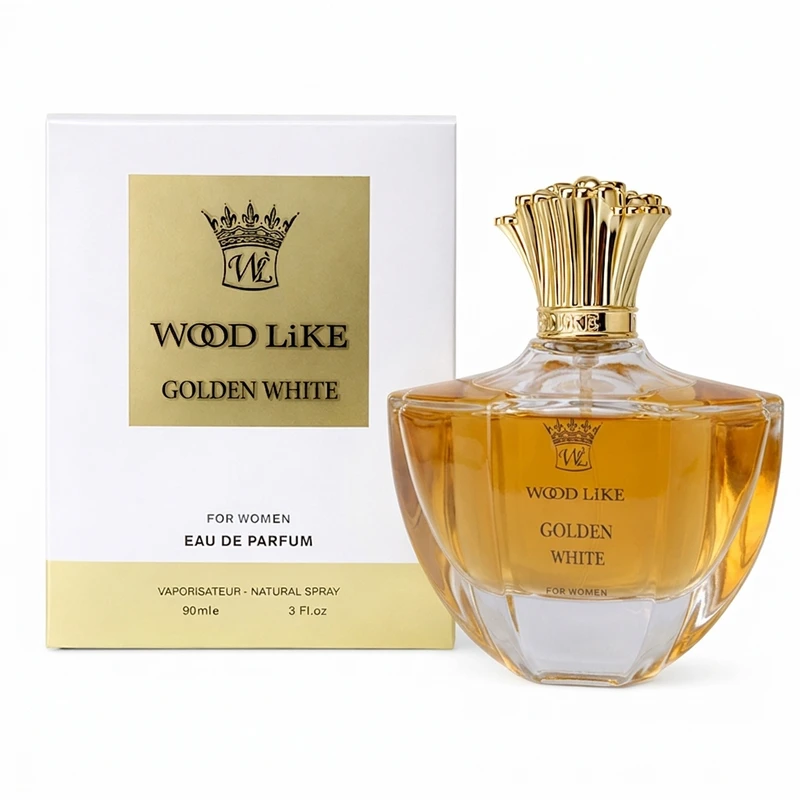 ادوپرفیوم زنانه وودلایک مدل Golden White با رایحه گرم حجم 90 میلی‌لیتر