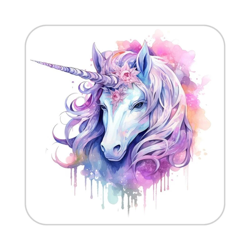 زیر لیوانی کاکتی طرح اسب تک شاخ و یونیکورن مدل mp33400