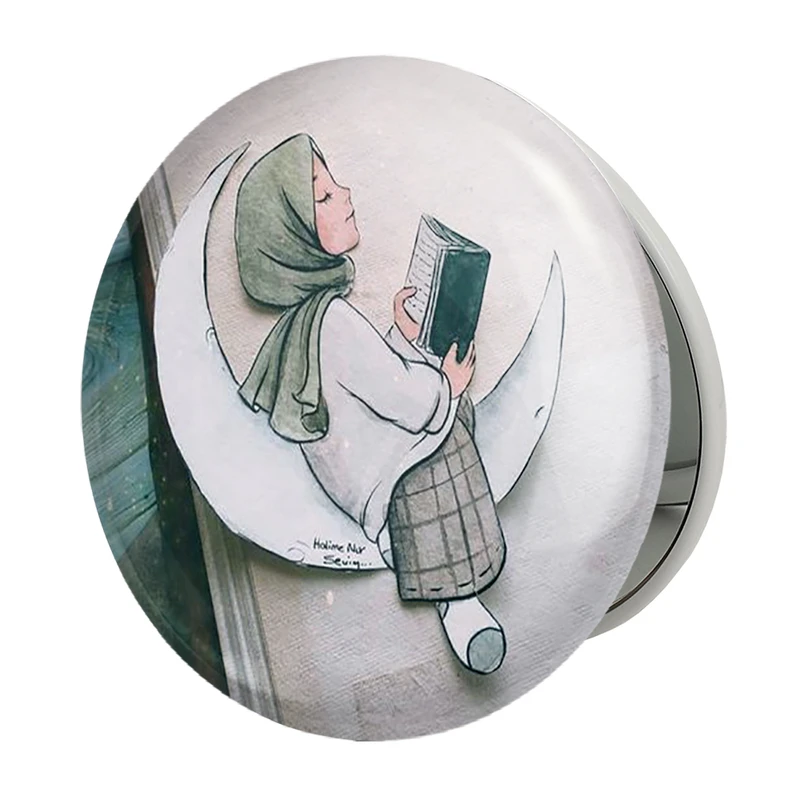 آینه جیبی خندالو طرح حجاب مدل تاشو کد 5543 