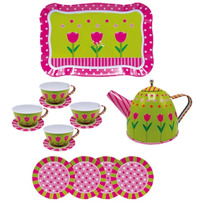 ست اسباب بازی چایخوری طرح گل مجموعه 15 عددی
