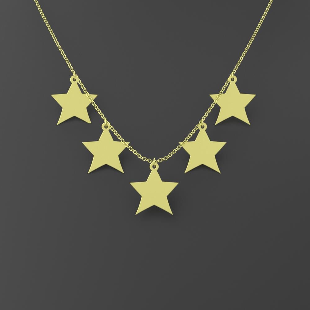گردنبند طلا 18 عیار زنانه مدوپد مدل ستاره کد RNA15369 -  - 4