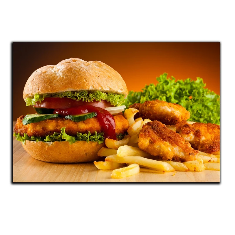 تابلو شاسی بکلیت طرح فست فود همبرگر مدل SH-S1046