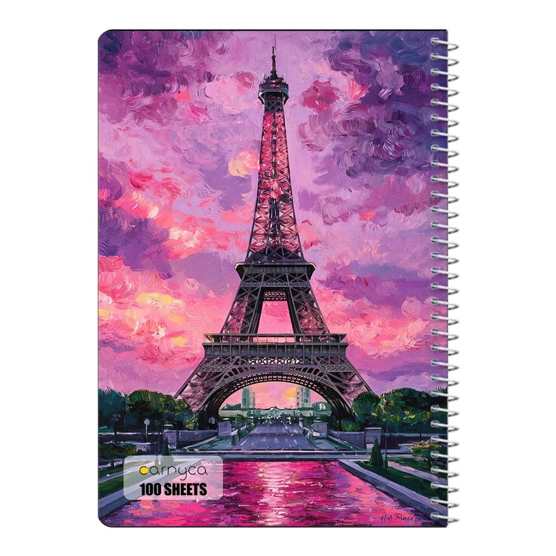 دفتر مشق 100 برگ سیمی کارنیکا طرح پاریس Paris کد 88725