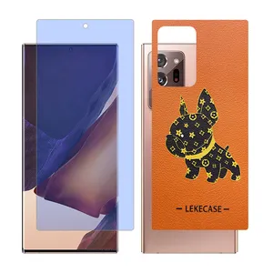Glass Together model anti-blue screen protector suitable for Samsung Galaxy Note20 Ultra 5G mobile phone with cover sticker on the back of the phone