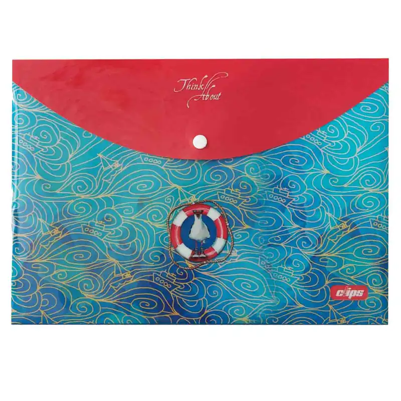 پوشه دکمه دار کلیپس مدل فانتزی طرح کارتونی کد 2