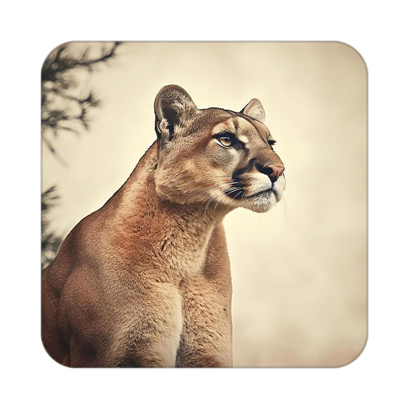 زیر لیوانی کاکتی طرح شیر مدل mp24431