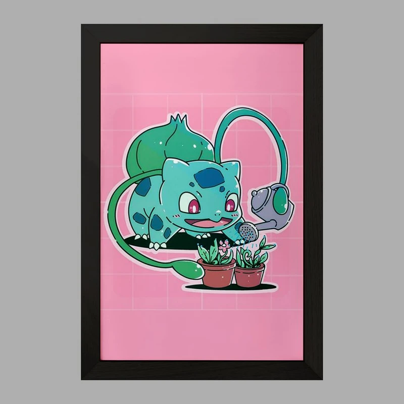 تابلو خندالو مدل بولباسور انیمه پوکمون  کد 17357