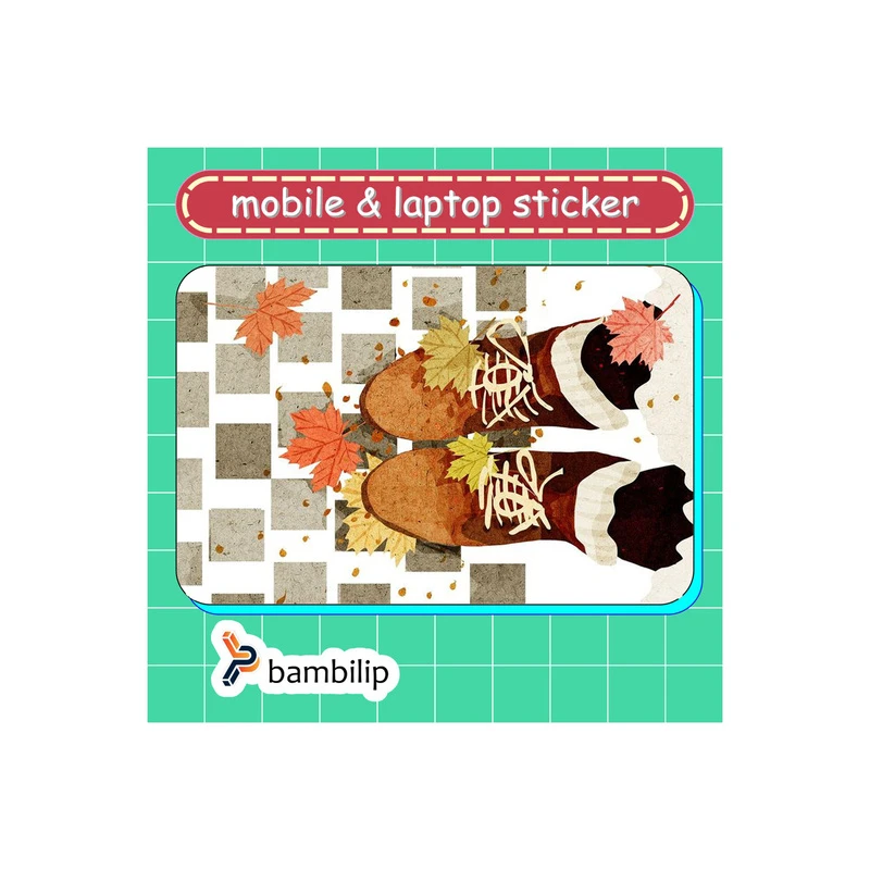 استیکر بامبیلیپ مدل کارت عابر طرح کفش و استایل و پاییز کد 5079087