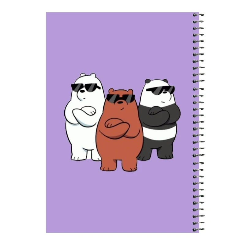 دفتر مشق 80 برگ اس جی مدل خرس های کله فندقی کد۴   