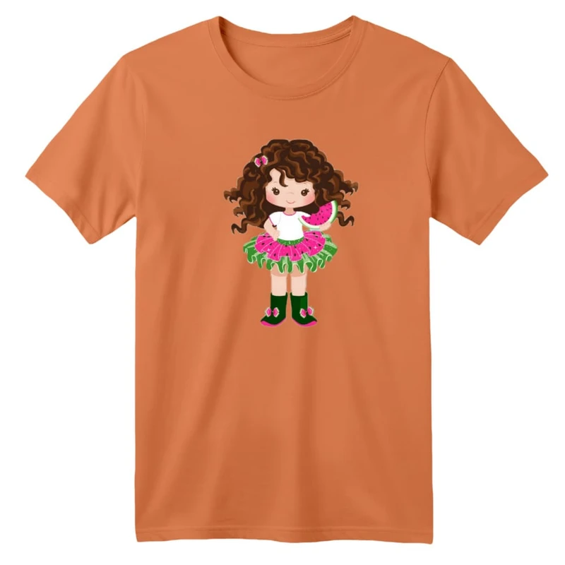 تی شرت آستین کوتاه بچگانه مدل دخترک یلدایی کد 1