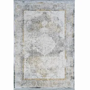 فرش ماشینی 1200 شانه ایپک زمینه طوسی مدل وینتیج 