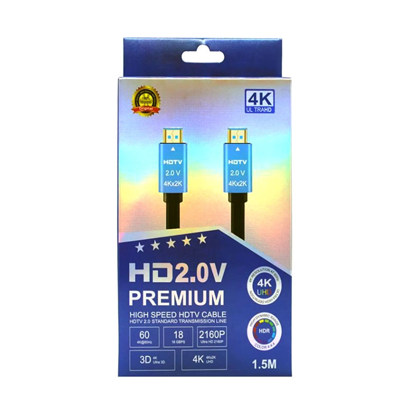 کابل HDMI مدل HD2.0V PREMIUM-4K به طول 1.5 متر