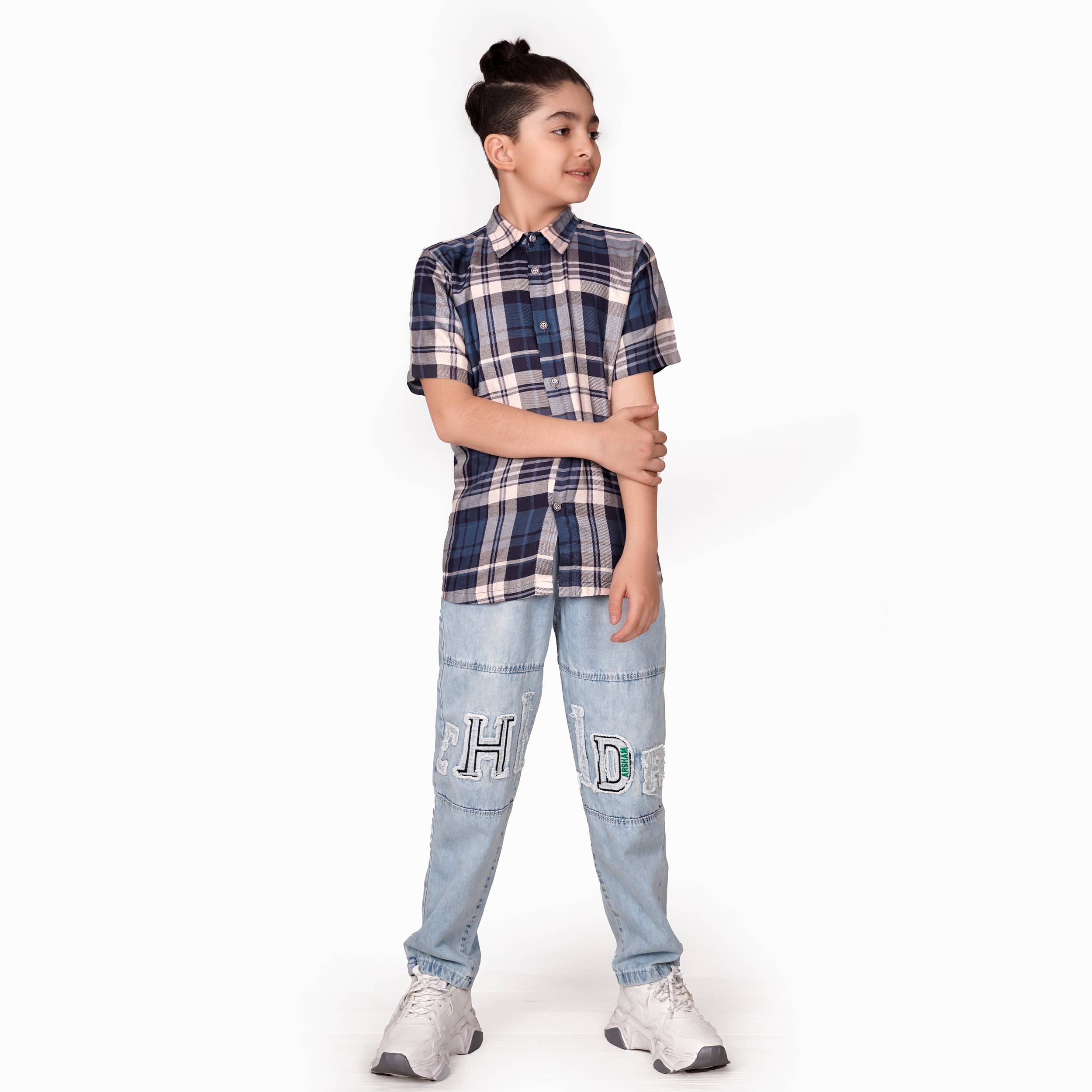 پیراهن پسرانه مدل چهارخانه کد KAM_A121232