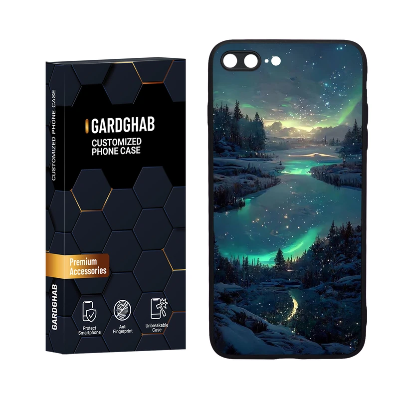 کاور گارد قاب مدل دورژله ای طبیعت مناسب برای گوشی موبایل اپل iPhone 7 Plus / 8 plus