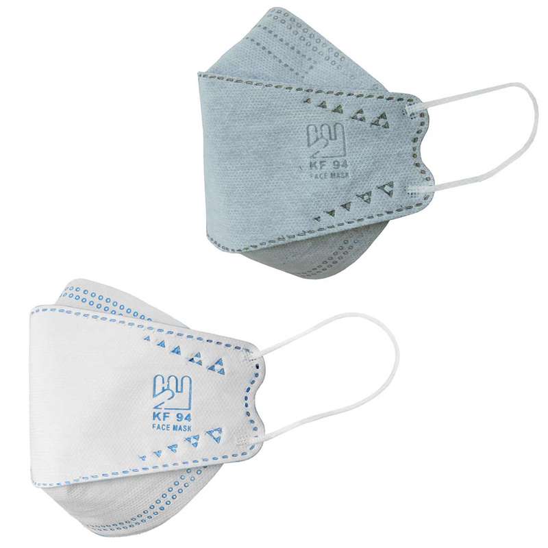 ماسک تنفسی بهسا مدل سه بعدی 3D-BSA-12-BlGr بسته 12 عددی