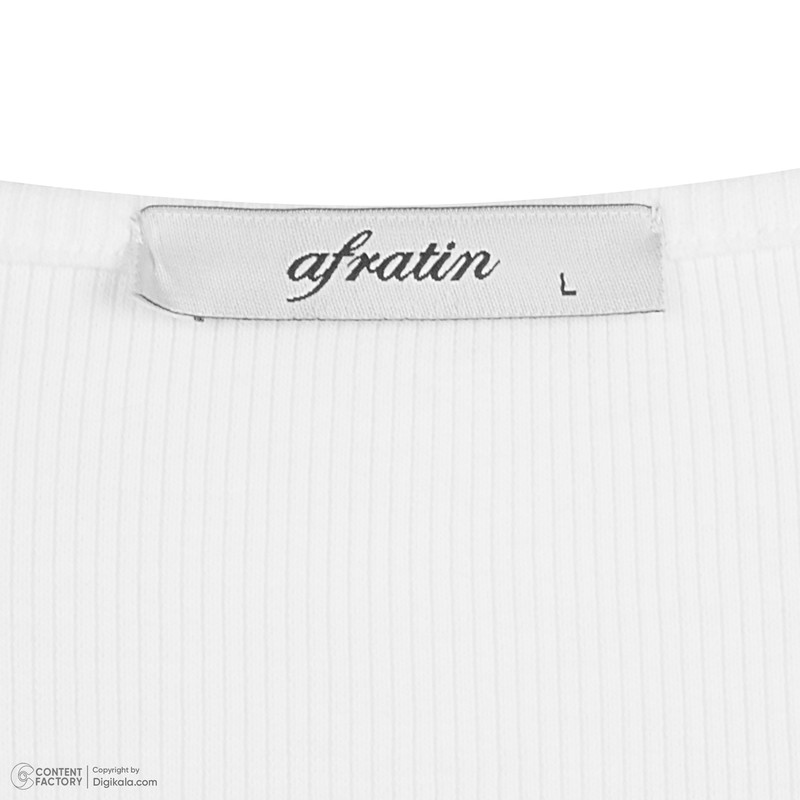 بادی آستین بلند زنانه افراتین کد 9576 رنگ سفید