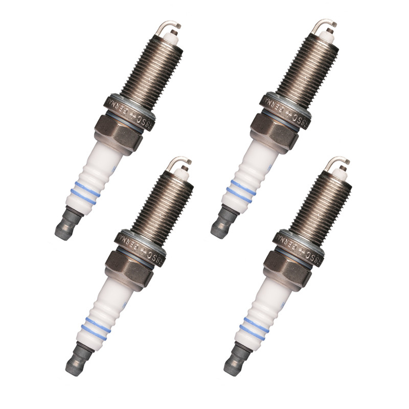 شمع خودرو بوش مدل FR8SC+42 79001 پایه بلند تک پلاتین مناسب برای پژو پارس TU5 بسته ۴ عددی
