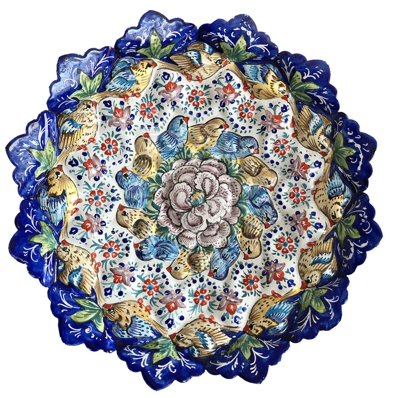 بشقاب میناکاری طرح پرداز کد 408