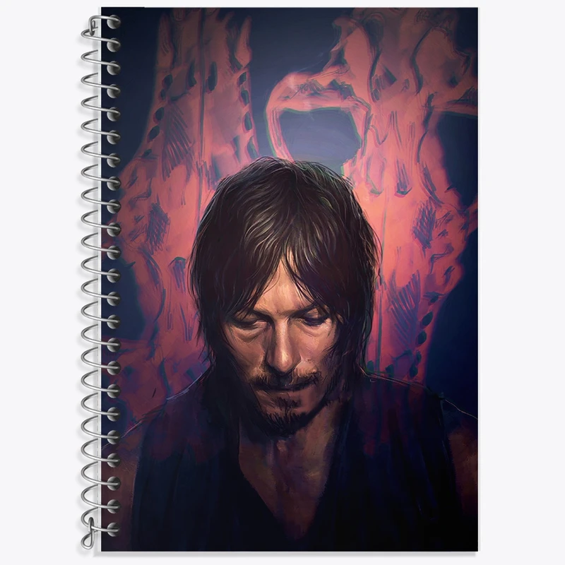 دفتر زبان 50 برگ خندالو مدل سه خط طرح دریل مردگان متحرک کد F874