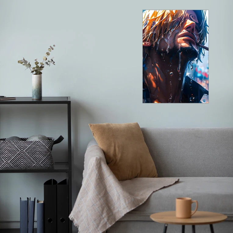 پوستر گوفی مدل سانجی انیمه وان پیس طرح One Piece Sanji کد DJ54