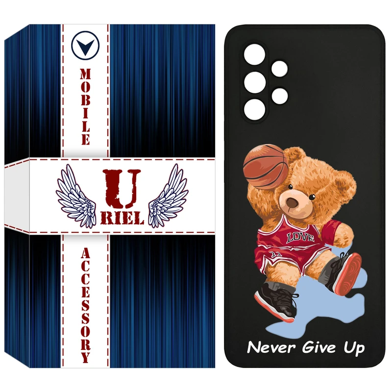 کاور یوریل مدل قاب KSH کد 63 طرح خرس ورزشکار مناسب برای گوشی موبایل سامسونگ Galaxy A32 4G