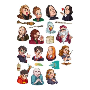 استیکر مدل هری پاتر طرح کمدی مجموعه 24 عددی