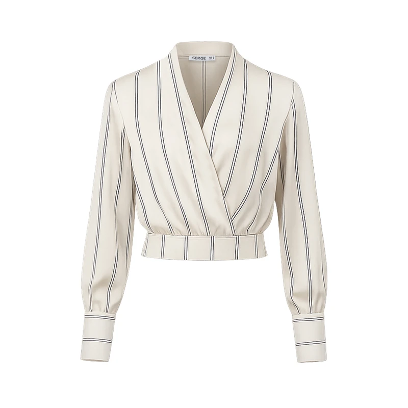 بلوز آستین بلند یقه هفت زنانه سرژه مدل 204667