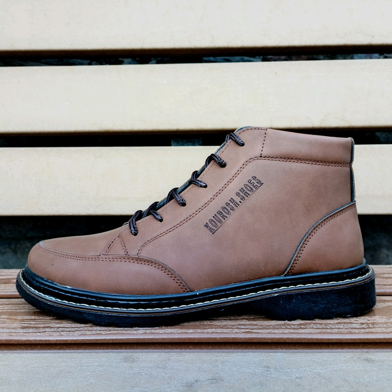 نیم بوت مردانه مدل آریا کد P.t رنگ قهوه ای