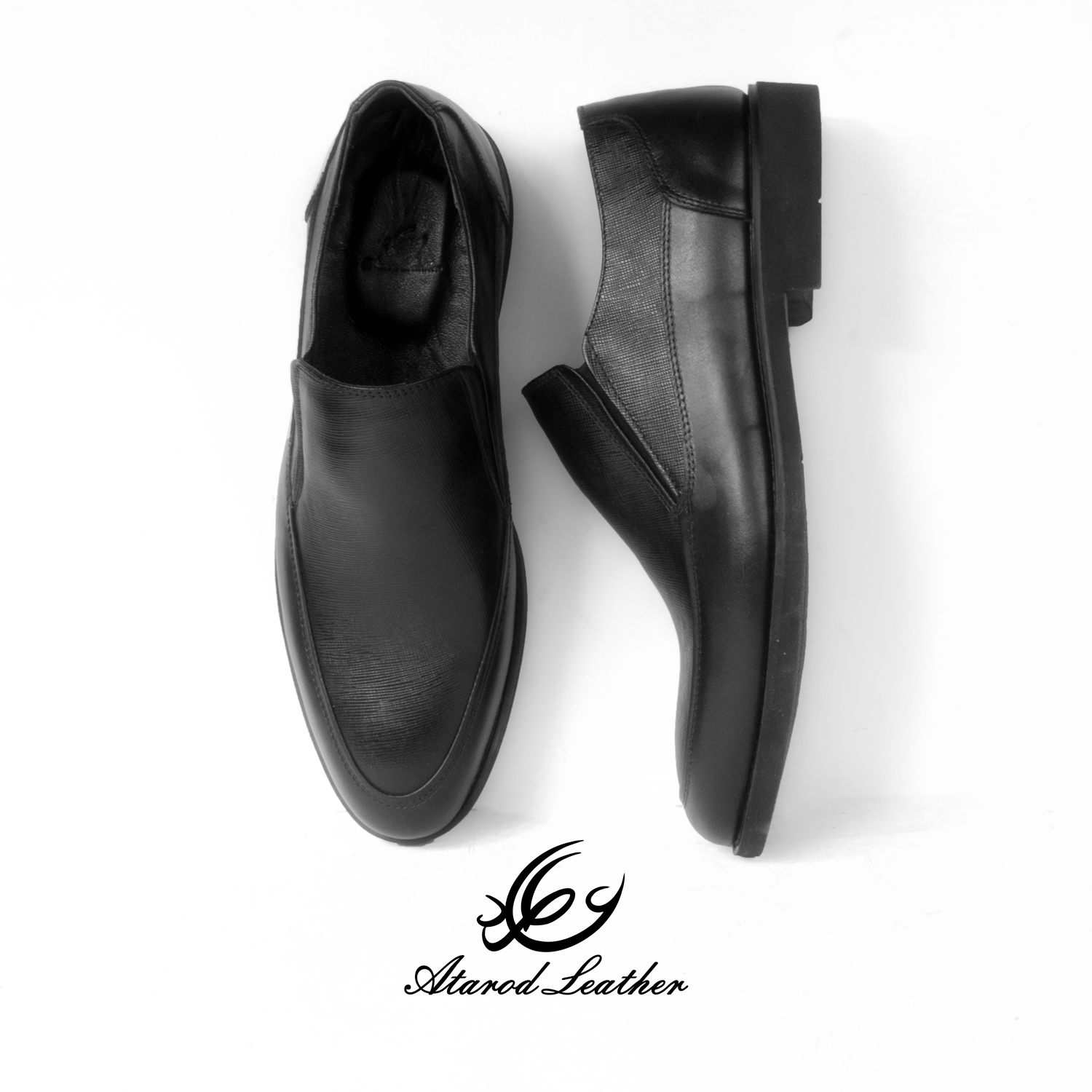 کفش مردانه چرم عطارد مدل چرم طبیعی کد SH96 -  - 7